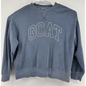 Goat USA Long Sleeve Pullover Sweatshirt Blue‎ Gray Men's Size Medium